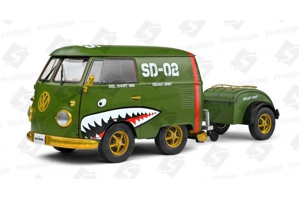 Solido S1810901 1/18 Volkswagen Kool Kombi 1950 Army Fighter ürün görseli 1