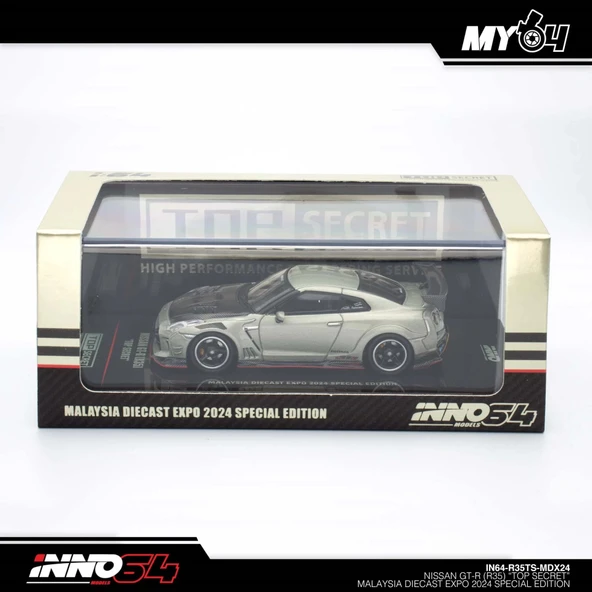 Inno 1/64 Nissan Skyline GT-R R35 'Top Secret" (Malaysia Diecast Expo 2024) ürün görseli 1