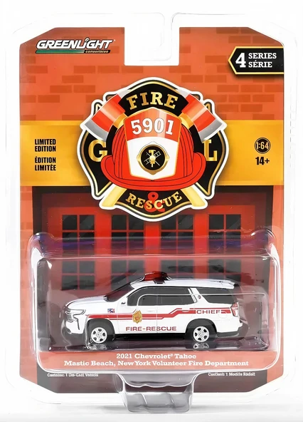 Greenlight 1/64 Fire & Rescue Series 4- 2021 Chevrolet Tahoe 67050-F ürün görseli 1