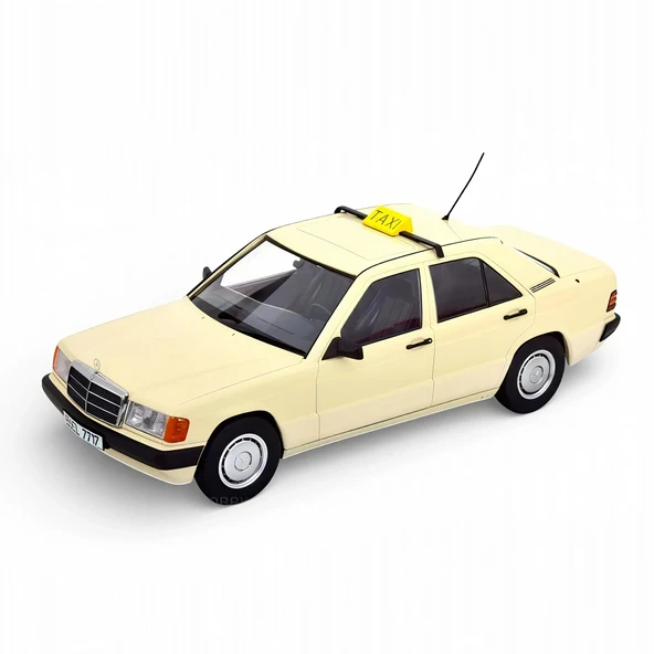 TRIPLE T9 T9-1800313 1/18 Mercedes-Benz 190E W201 1993 Taxi Germany ürün görseli 1