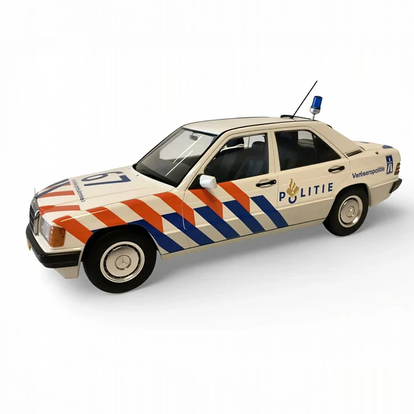 TRIPLE T9 T9-1800315 1/18 Mercedes-Benz 190E W201 1993 Police Netherlands ürün görseli 1