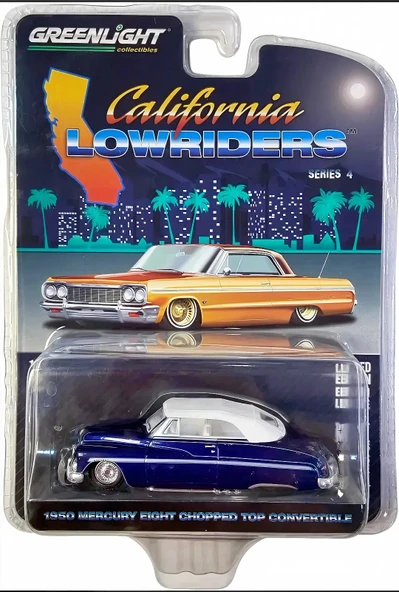 Greenlight 1:64 California Lowriders Series 4 1950 Mercury Eight Chopped Top Convertible 63050-B ürün görseli 1