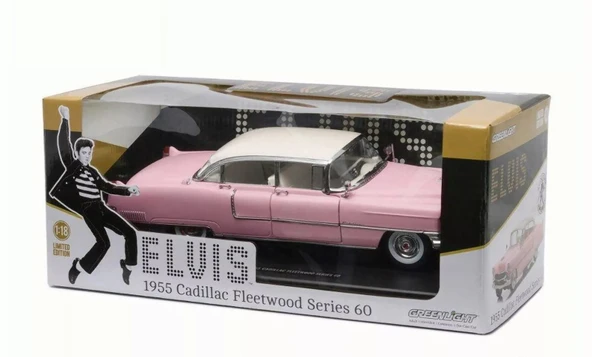Greenlight 1/18 Elvis Presley (1935-77) - 1955 Cadillac Fleetwood Series 60 "Pink Cadillac" ürün görseli 1