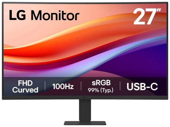 LG 27U421A-B 27" 5 ms Full HD Curved 100 Hz Monitör ürün görseli 1