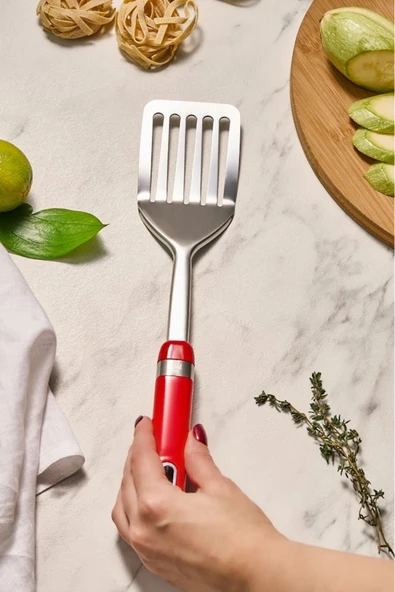 Karaca Mastermaid Oluklu Spatula Kırmızı - Resim 2