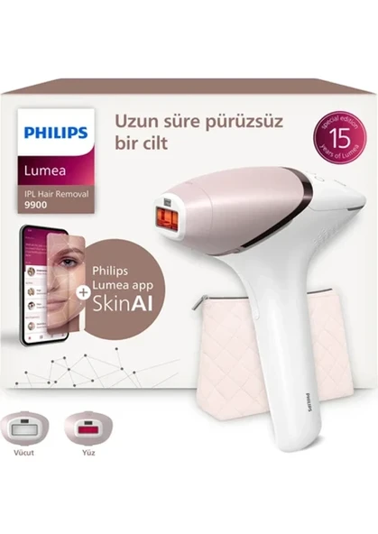 Philips Lumea 9900 Serisi BRI950/02 IPL Tüy Alma, SkinAI Uygulama, Vücut ve Yüz için 2 Başlık, Çanta ürün görseli 1