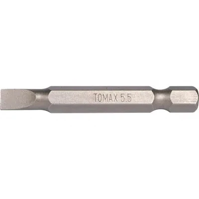 TOMAX BİTS UÇ MANYETİK DÜZ UÇLU SLOT 5.5x50 MM - 4 Adet ürün görseli 1