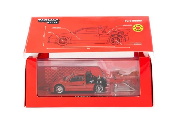 Tarmac Works 1/64 Ford RS200 Red ürün görseli 1