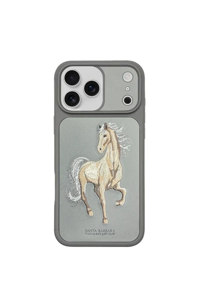 Santa Barbara Polo Racquet Club  iPhone 17 Pro Max Kılıf 3Boyutlu PU Deri Boris İçi Süet Kapak ürün görseli 1