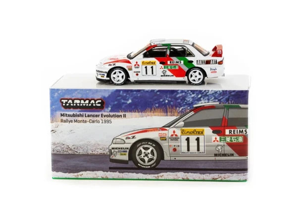 Tarmac Works 1/64 Mitsubishi Lancer Evolution II Rallye Monte-Carlo 1995 #11 ürün görseli 1