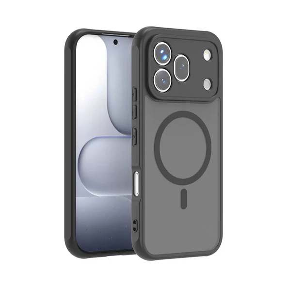 Honor 600 Pro 5G Kılıf MagSafe Şarj Özellikli Kamera Korumalı Arkası Buzlu Şeffaf Lunex Kapak ürün görseli 1