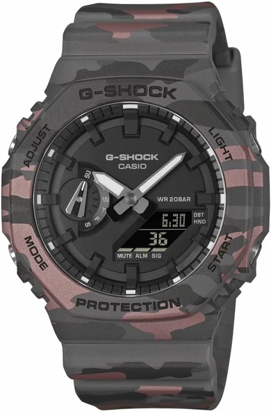Casio GA-2100CM-8ADR Quartz Silikon BiColor 20 ATM 45 mm Erkek Kol Saati ürün görseli 1