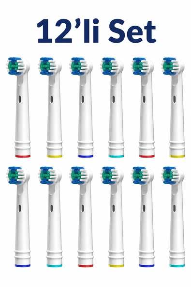 Oral-B Uyumlu Yedek Diş Fırçası Başlığı 12'li Set Şarjlı Diş Fırçası Başlığı ürün görseli 1