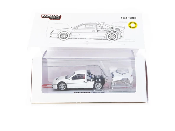 Tarmac Works 1/64 Ford RS200 White - HOBBY64+ ürün görseli 1