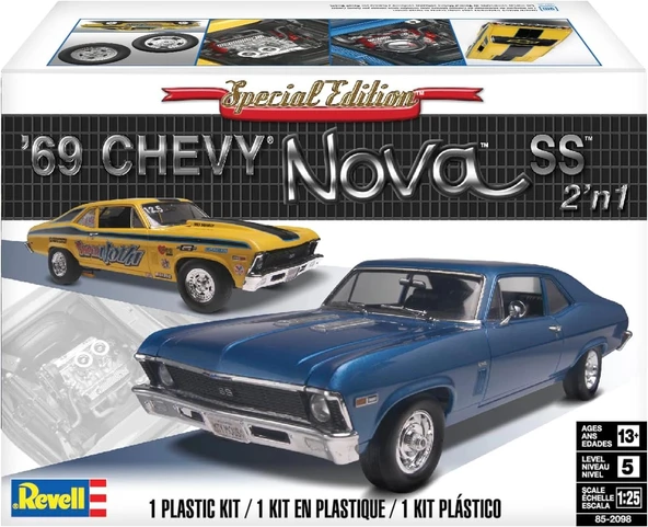Revell 1:25 1969 Chevy Nova SS 2'in1 - Resim 2
