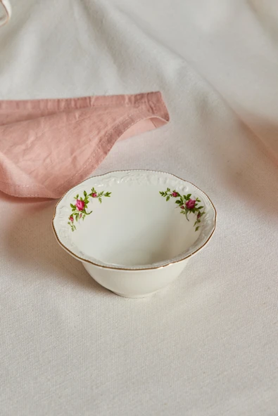 Karaca Vintage Rose Çerezlik 12 cm Krem - Resim 3
