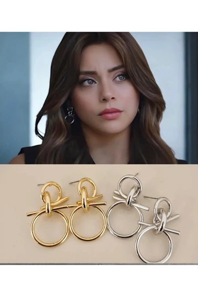 Kızılcık Şerbeti Doga Küpesi – Silver ürün görseli 1