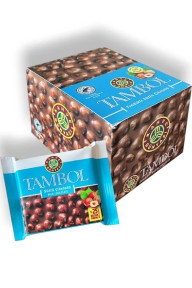Kahve Dünyası Tambol Sütlü Fındıklı Çikolata 77 gr x 10  Adet ürün görseli 1
