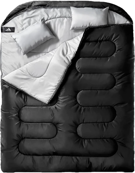 Çift Kişilik Uyku Tulumu Geniş Kamp Tulumu Yumuşak ve Konforlu Outdoor Uyku Tulumu ürün görseli 1