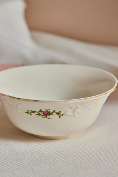Karaca Vintage Rose Kase 14 cm Krem - Resim 3