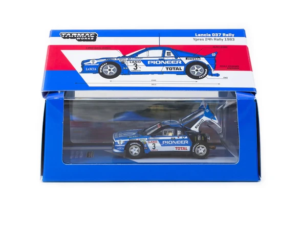Tarmac Works 1/64 Lancia 037 Rally Ypres 24 Hours Rally 1983 #3 ürün görseli 1