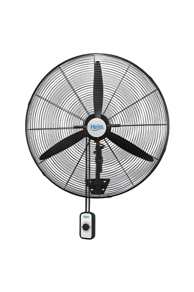 Hims HEF-DA650 190W 65 cm Siyah 3 Kanat Anahtarlı Sanayi Tipi Duvar Vantilatörü ürün görseli 1