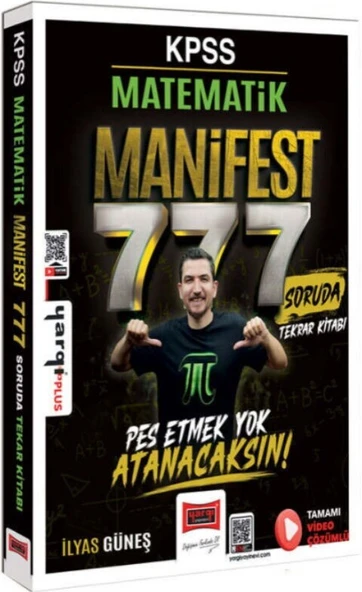 KPSS Matematik Manifest Serisi 777 Soruda Tamamı Video Çözümlü Tekrar Kitabı Yargı Yayınları ürün görseli 1