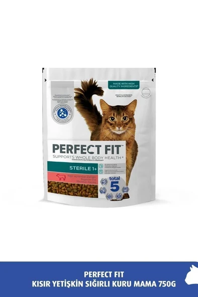 Perfect Fit Kısırlaştırılmış Yetişkin Kedi Maması Biftekli 750 gr ürün görseli 1