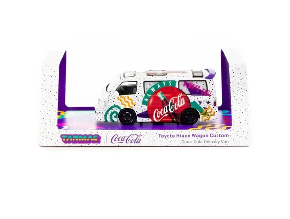 Tarmac Works 1/64 Toyota Hiace Wagon Custom Coca-Cola Delivery Van ürün görseli 1