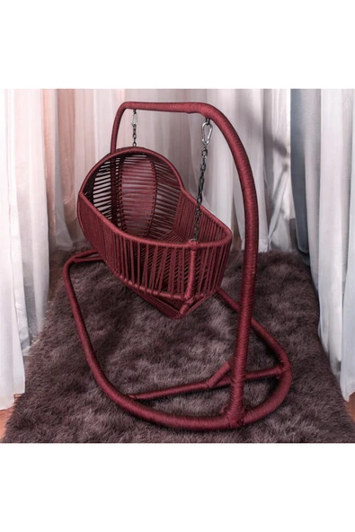 FYAQA HOME Bebek Beşiği , Salıncağı , Yatağı Bordo ürün görseli 1