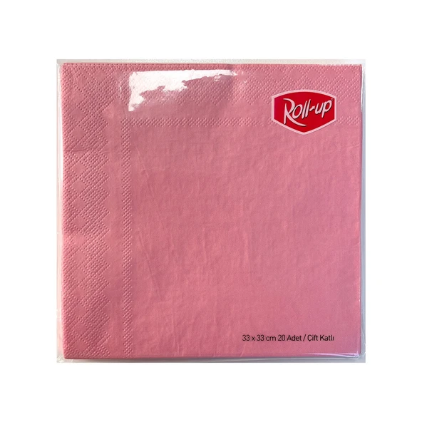 Roll-Up Pembe Renkli Peçete 30*30 - Resim 2