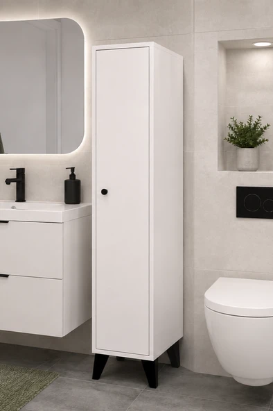 Tire Banyo Dolabı İnce Kullanışlı Boy Dolap ürün görseli 1