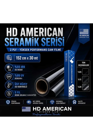 SERAMİK CAM FİLMİ %05 2 PLY YÜKSEK CAM FİLMİ ürün görseli 1