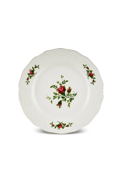 Karaca Vintage Rose Pasta Tabağı 20 cm Krem - Resim 3