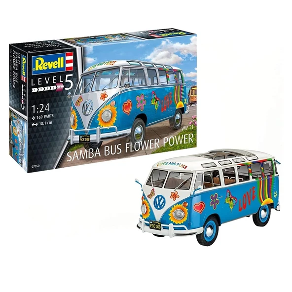 Revell 07050 VW T1 Samba Bus Flower Power ürün görseli 1