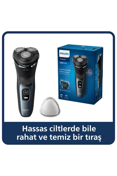 Philips 3000 Serisi Tıraş Makinesi S3144/00,sinekkaydı Tıraş,ıslak Ve Kuru Kullanım,hassas Düzeltici ürün görseli 1