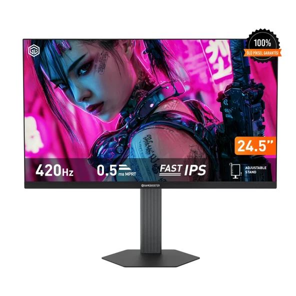 GameBooster GB-25A1H420FFSC ATLAS EF42 24.5'' 420Hz FHD Fast IPS 0.5ms 2*HDMI + 2*DP HDR400 Hoparlörlü Pivot Flat Gaming Monitör ürün görseli 1