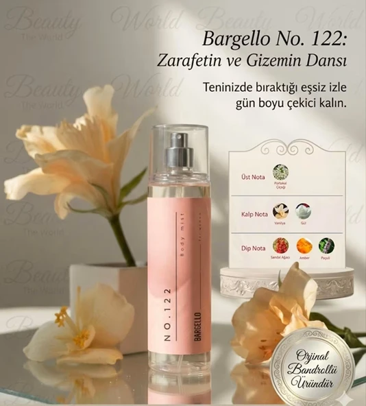 Bargello No. 122 Body Mist Beauty The World Orijinal Bandrollü Özel Seri ürün görseli 1