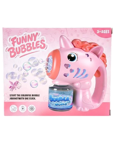 Funny Bubbles Elektirikli Unicorn Köpük Tabancası Pembe ürün görseli 1