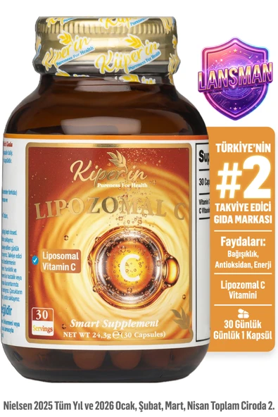 Lipozomal C Vitamini 500mg | Lipozomal Kaplama ile Çok Yüksek Biyoaktif Akıllı Gıda Takviyesi | 30 Kapsül ürün görseli 1