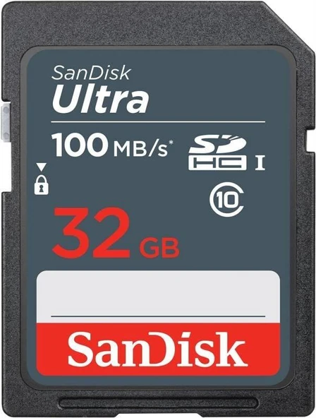 SanDisk 32GB Ultra SD Hafıza Kartı (100 mb/s, SDSDUNR-032G-GN3IN) ürün görseli 1