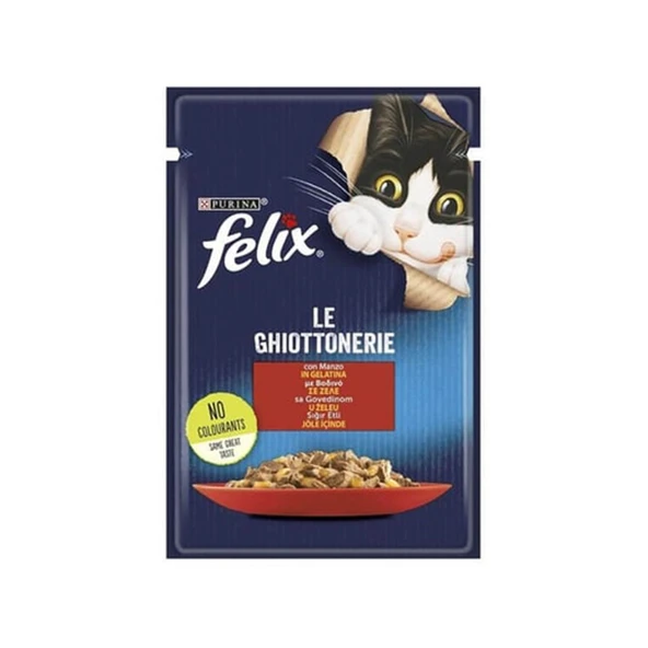 Felix Jöle İçinde Sığır Etli Yetişkin Kedi Konservesi 85 gr ürün görseli 1