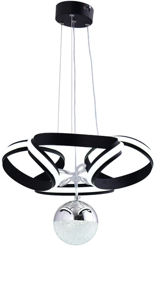 ELİZAN TEKLİ SİYAH LED SARKIT AVİZE,3 RENK YANABİLEN MODERN AVİZE,SALON LED AVİZE ürün görseli 1
