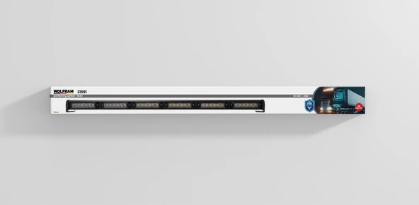 Led İkaz Lambası Yuvarlak Modül 14 Fonksiyon 91 cm 10/30V E-Belgeli 36W - WOLFRAM 31591 ürün görseli 1
