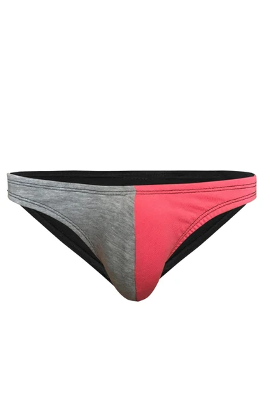Erkek Gri Pembe Pamuklu Klasik Slip Külot ürün görseli 1