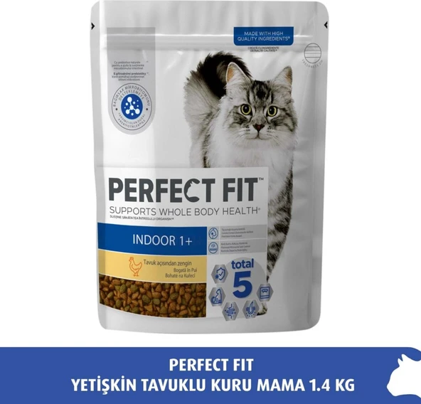 Perfect Fit Indoor Tavuklu Yetişkin Kedi Maması 1,4 Kg ürün görseli 1