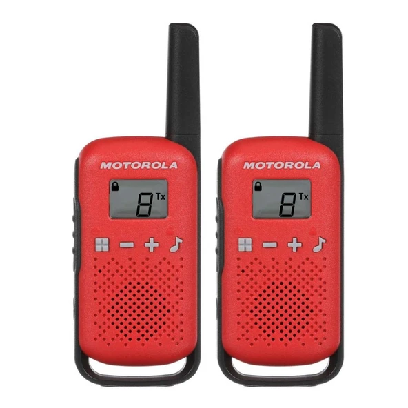 MOTOROLA T42 TELSİZ İKİLİ SET KIRMIZI 4 KM MENZİLLİ 16 KANALLI ürün görseli 1