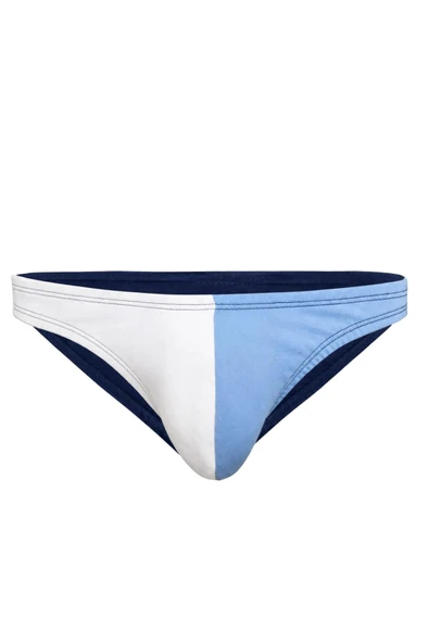 Erkek Mavi Beyaz Pamuklu Klasik Slip Külot ürün görseli 1