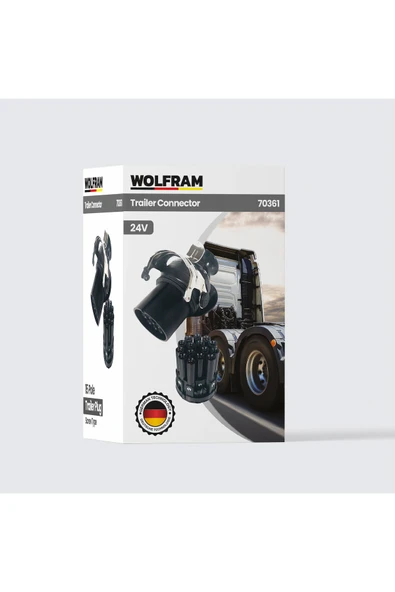 15'li Tır Dorse Direkli Römork Fişi Vidalı Erkek - WOLFRAM 70361 ürün görseli 1