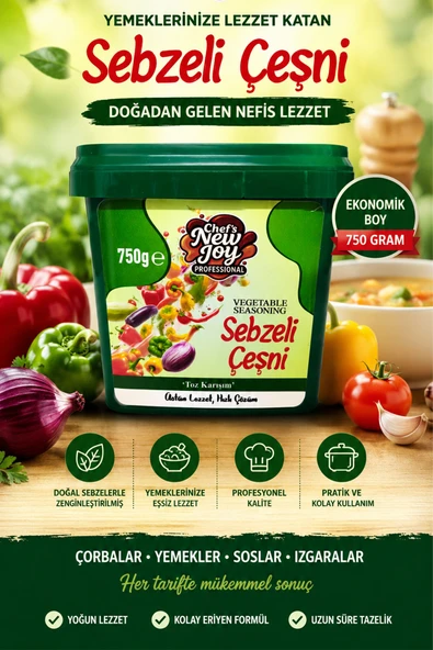 Sebzeli Çeşni 750 gr Vegetable Seasoning ürün görseli 1